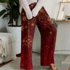 Pajama Pants, Sleepwear, Casual Drawstring Elastic Waist Pants, Comfortable Straight-leg Loose Pants