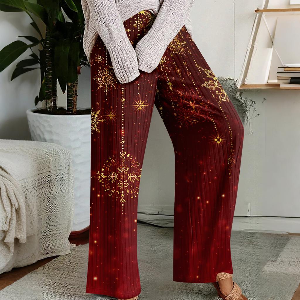 Pajama Pants, Sleepwear, Casual Drawstring Elastic Waist Pants, Comfortable Straight-leg Loose Pants