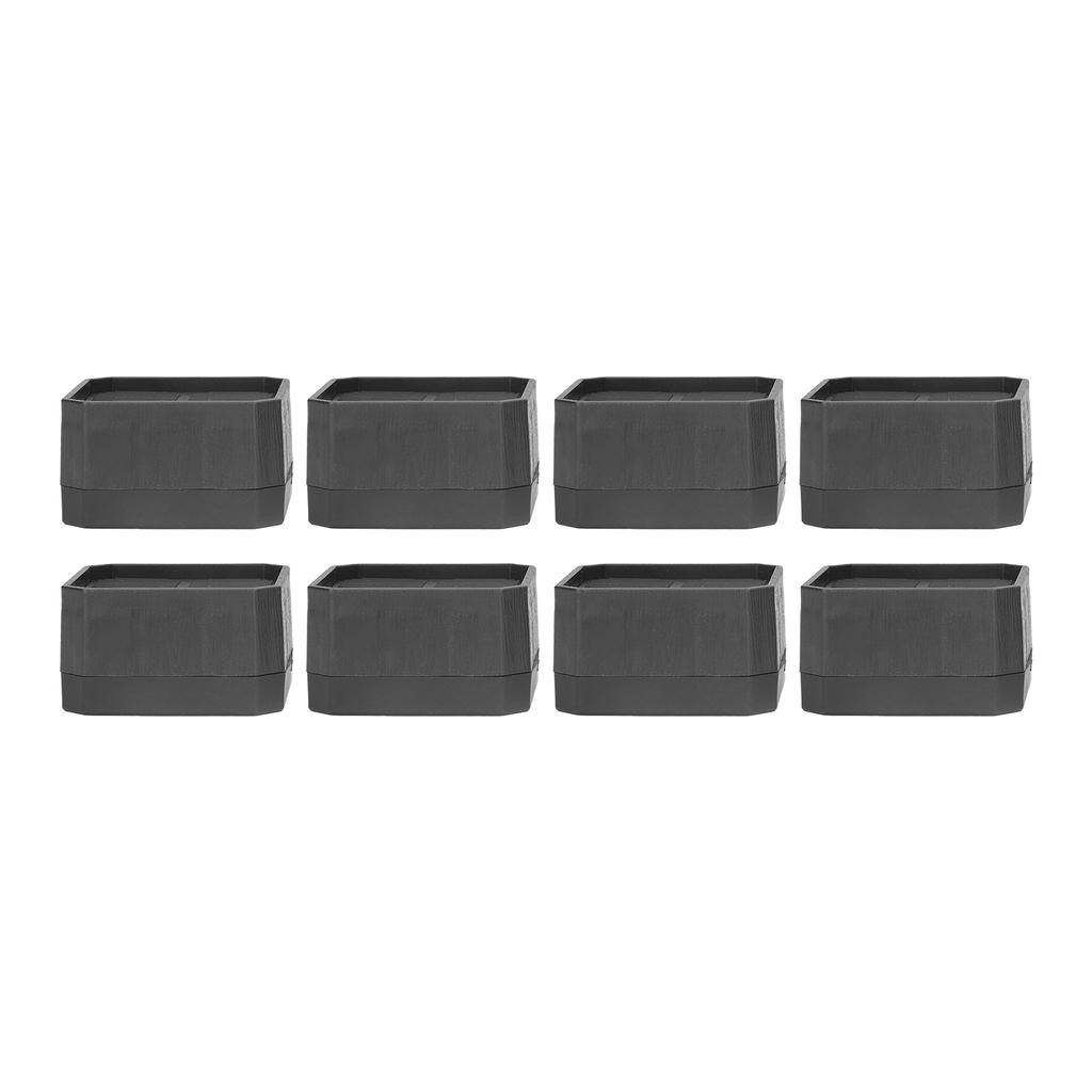 8 Set Full Covered Bed Risers Anti Slip Stackable Furniture Risers for Cabinet Washing Machine Base Tables Chairs