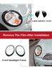 Dla MINI Cooper/S/ONE R55 R56 R57 R58 R59  (2. generacja) Czarna Nakładka na Reflektor naklejka akcesoria samochodowe