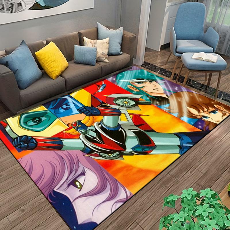 15 Sizes UFO-ROBO-GRENDIZER-GOLDORAK Pattern Rug for Bedroom Living Room Anime Carpets for Girl Room Floor Mat  floor mats