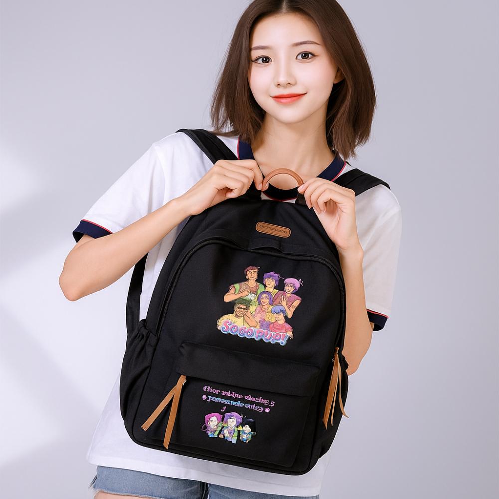 The Edgy Black Fandom Gear: SAJA BOYZ & HUNTRIX Cosplay Backpack / Messenger Bag