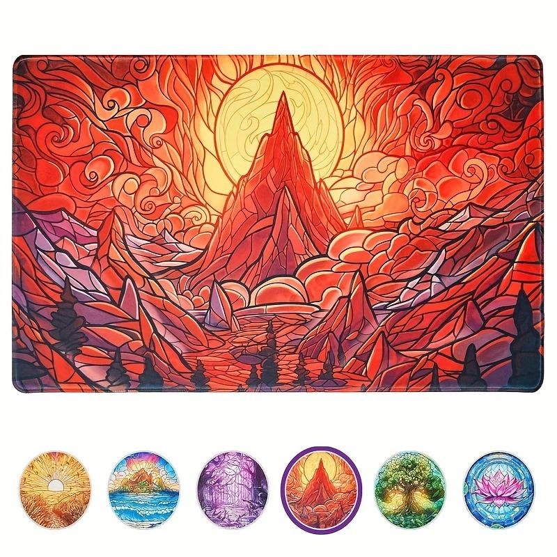 MTG Magic The Gathering Playmat Lotus Art NonSlip Rubber Base Rollable Foldable TCG Commander Game Mat Gaming Room Accessories 800x400x2mm