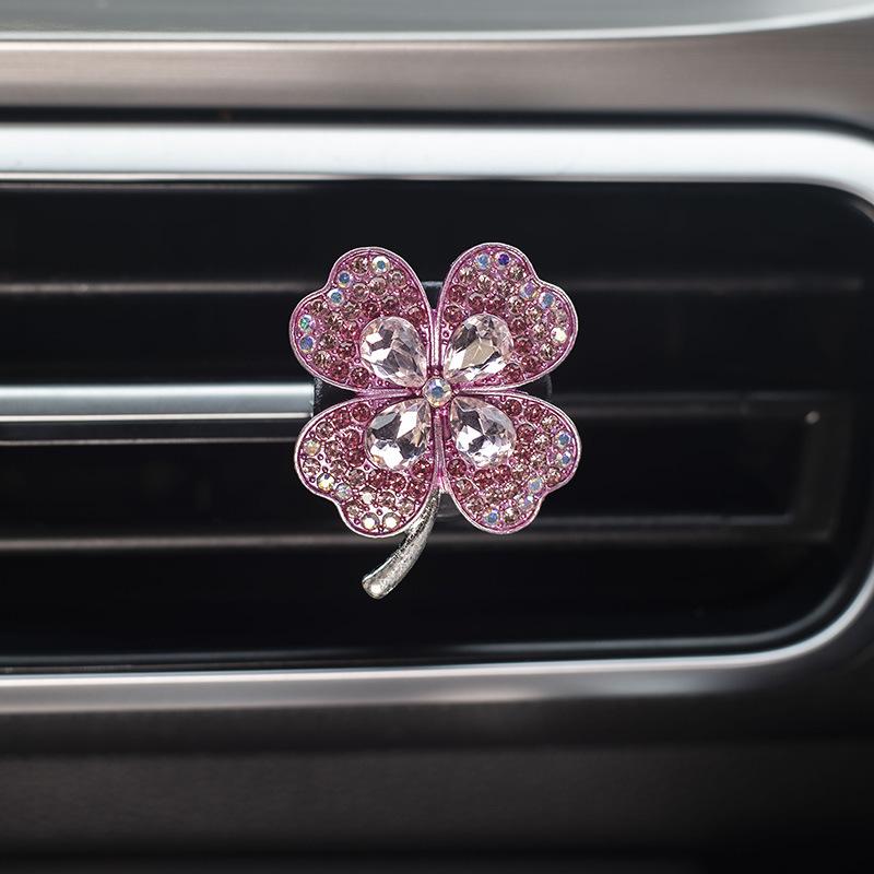 Car Perfume Clip Flower Air Outlet Car Air Freshener Peach Blossom Aroma Diffuser Car Decoration Accessories Fresh Air