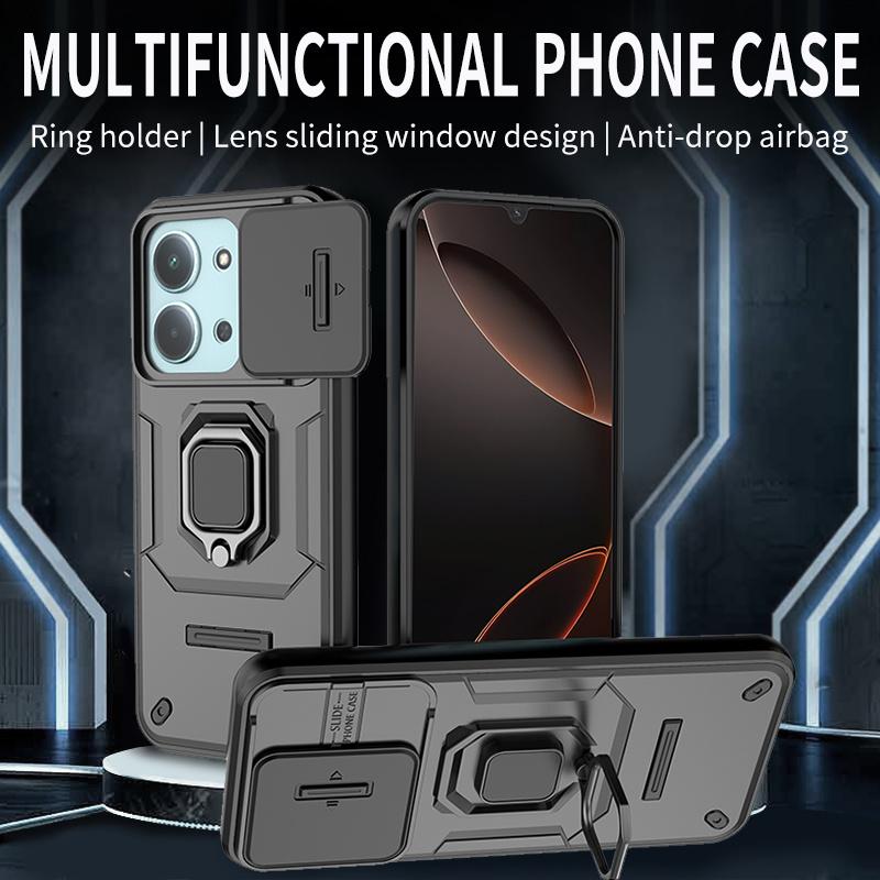 For Xiaomi Redmi 15C 5G 173mm Case Magnetic Ring Holder Armor Cover For Redmi15C Redmy 15C 15 C 5G Slide Camera Protect Coque
