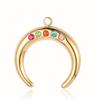 3pcs/Lot Peach Heart Crescent Mirror Polished 316 Stainless Steel DIY Charm Eye Sun Star Moon Rhinestone Jewelry Pendant