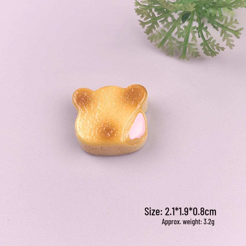 DIY Miniature Bear Head Cookie Toys, Resin Ornaments, Four-Color Crocs and Hair Clip Accessories