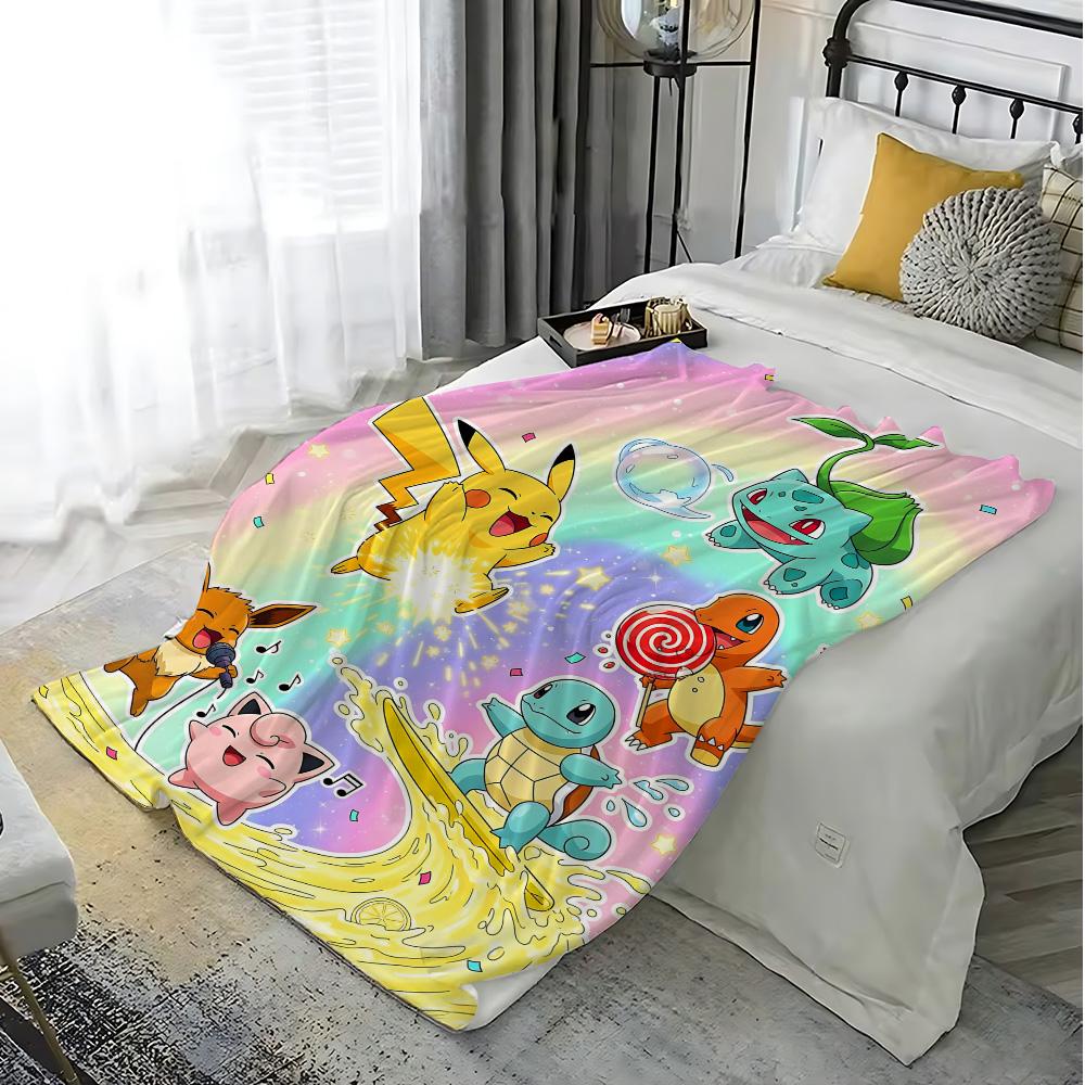 Fluffy Soft Blankets for Bed Kawaii Pokepokes Shaggy Throw Blanket School Bedroom Decoration Home Bedspread the Sofa Warm Winter