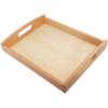 Montessori Wooden Tray for Early Education and Practical Life Activities - Beechwood Storage and Toy Tray for Kindergarten.