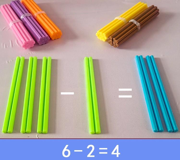 Hexagonal Thickened Counting Sticks for Kindergarten and First Grade Mathematics