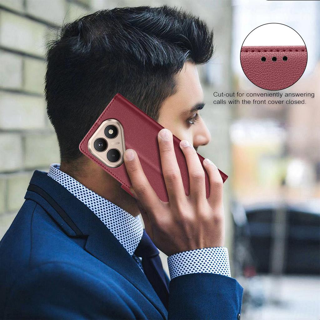 Pro TECNO Pova 7 4G Kožené pouzdro BINFEN COLOR BF32 Peněženka Telefonní kryt s RFID blokováním