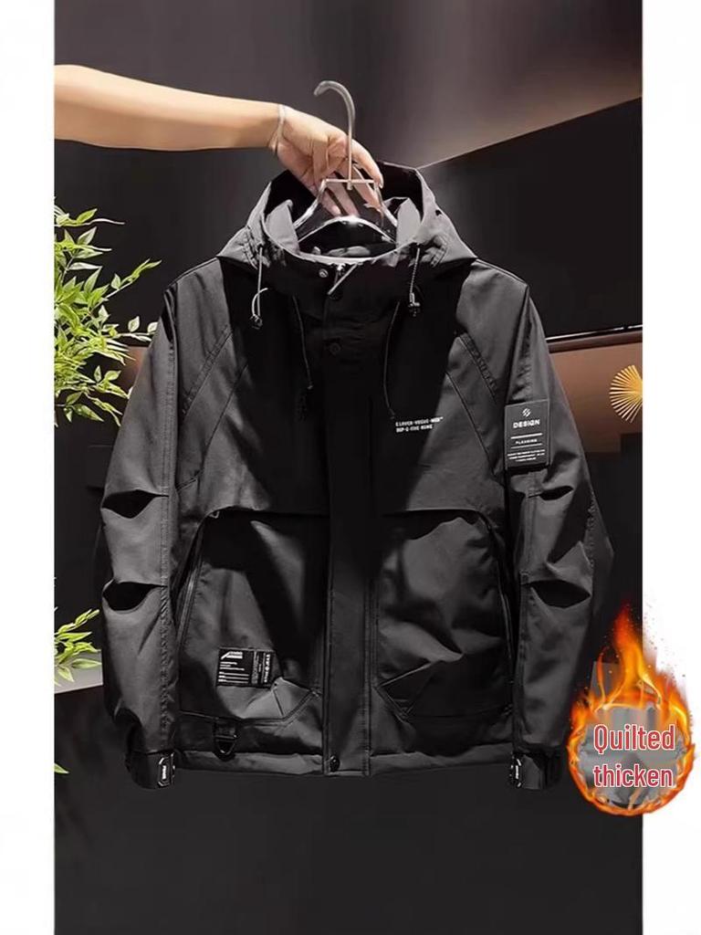 Men's Two-Cotton Hooded Jacket – Versatile Autumn-Style Windbreaker 2026 Fashion