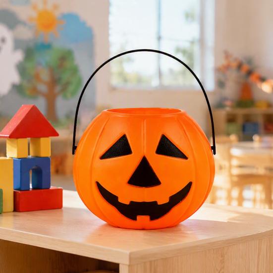 Feiertagsdekoration Requisiten 1/2/3 Stück Halloween Kürbis Süßigkeiten Eimer, Süßes oder Saures Halter Korb, Korb Jack-O-Lantern Süße Snack Eimer mit