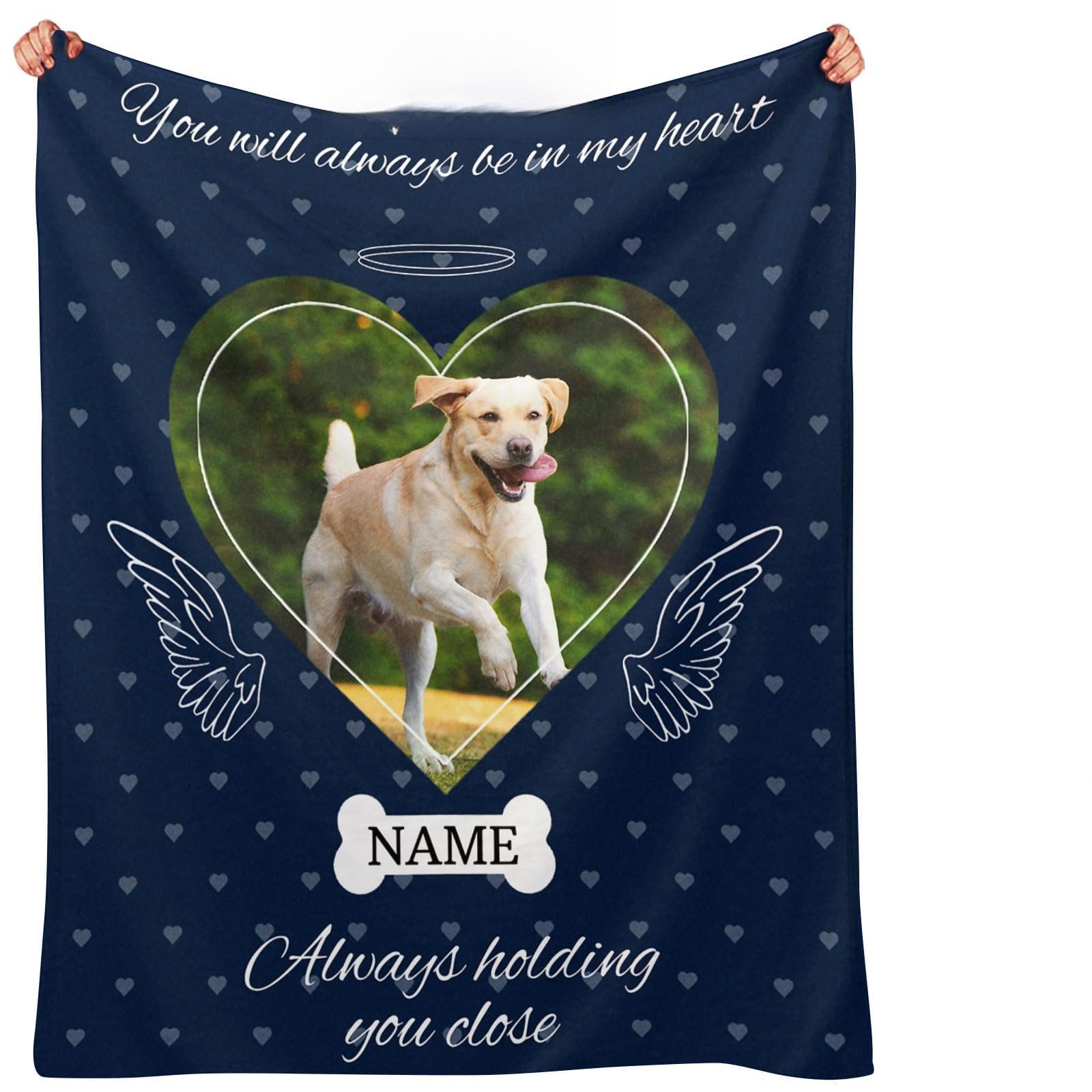 

Pet Personalized Custom Flannel Blanket Customized Photo/Logo Blanket Soft Cozy for Family Beds Sofas Offices Camping 75cmx90cm