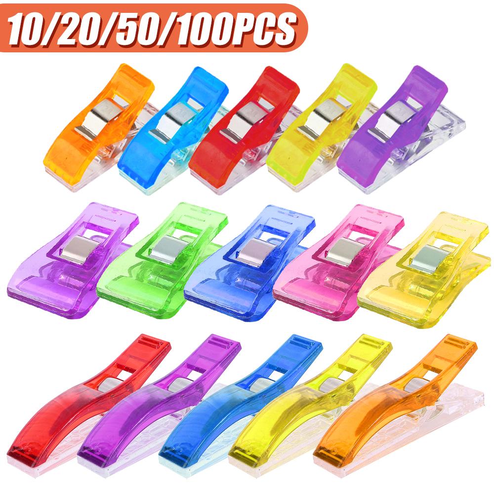 25PCS Sewing Clips Plastic Clamps Quilting Crafting Crocheting Knitting Safety Clips Assorted Colors Binding Clips Paper