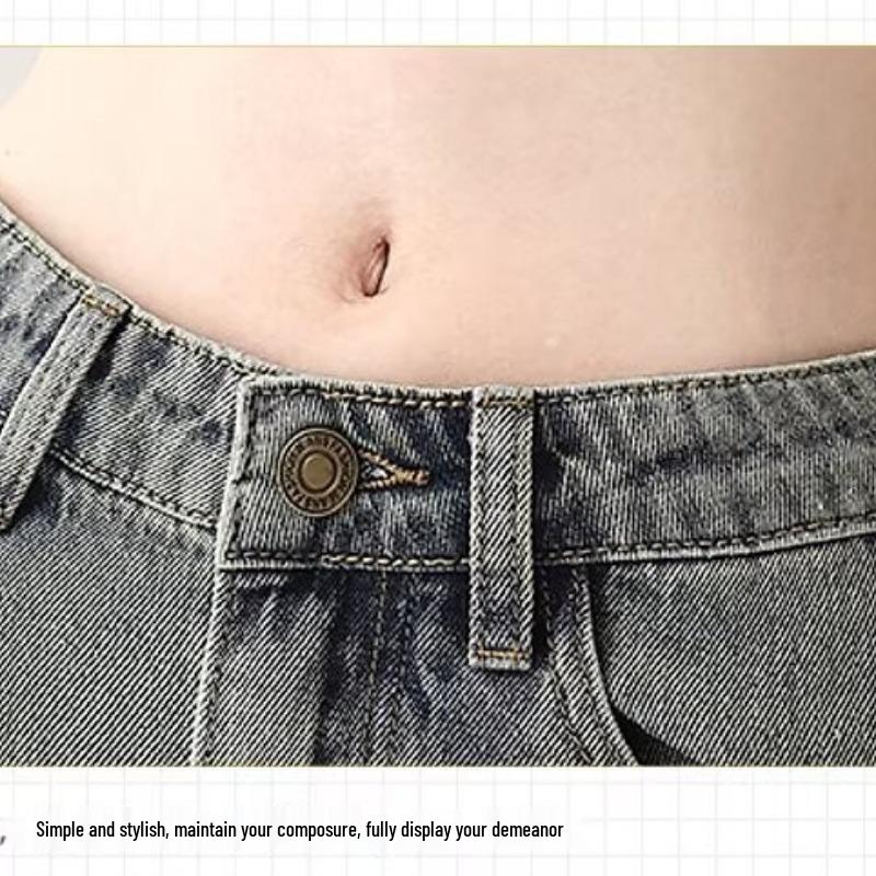 Vintage High-Waist Fishtail Denim Skirt - Women's Slim Fit Midi for Spring/Autumn