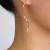 Korean Fashion Long Tassel Threader Earrings For Women Simple Long Chain Earring Party Wedding Jewelry Gifts