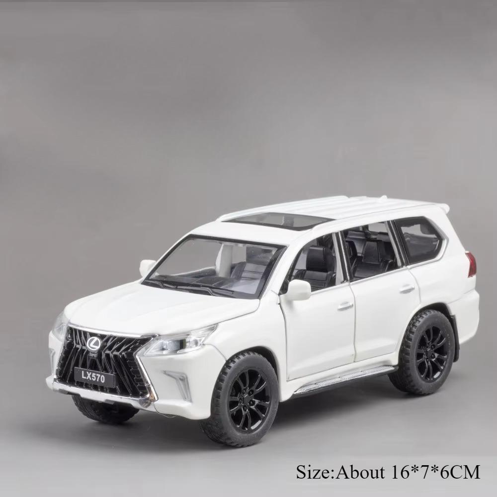 1:32 Lx570 Lm300h Modell Spielzeug Diecast Legierung Auto 6 Türen zu öffnen Sound Licht Rückzug Miniatur Fahrzeuge Kinder Freunde Feiertagsgeschenke