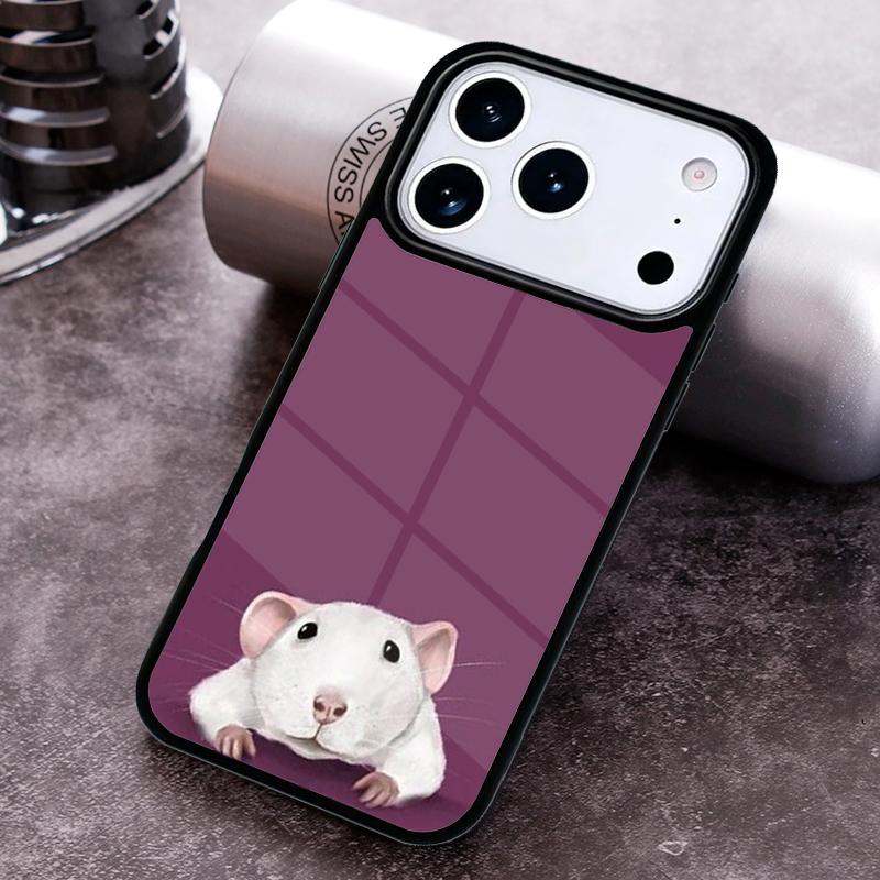 Mouse Rat Phone Case for iPhone 17 16 15 Pro Max Air 14 13 12 11 Plus Shockproof Capa Cover