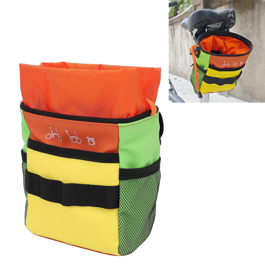 Bike Handlebar Bag Fit for Waterproofing Nylon Multifunctional Bike Seat Saddle Bag for Cycling