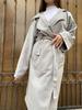 Waisted Trench Coat CLEW 230604 S Gray