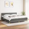 3140882 vidaXL Divan Bed with Mattress Dark Grey 200x200cm Fabric