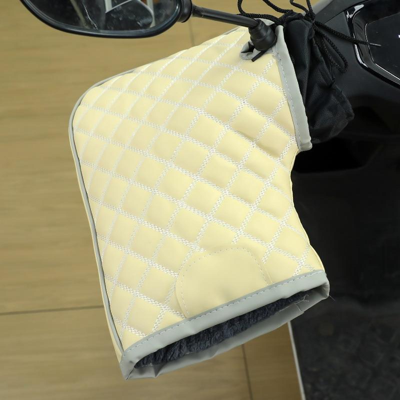 1 Pair Motorcycle Handlebar Gloves Muffs Winter Cycling Gloves Waterproof Handlebar Cover Mitts Snowmobile E-Bike Thermal Gloves