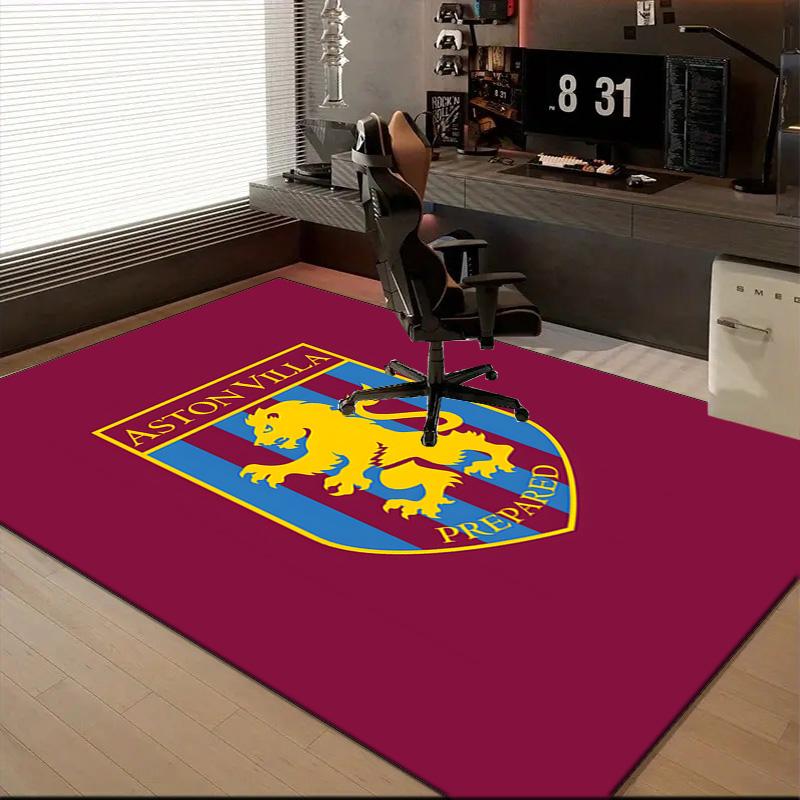 Aston Football Club Printed Office Carpet Chair Cushion Entryway Rug, Rugs for Living Room, Bedroom Christmas gifts