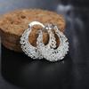 New Silver Plated Hollow Braided Flower Earrings S925 Silver Earrings