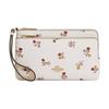 New COACH Double Zip Wallet Coated Canvas Wallet Women's Gold And Chalk Multicolor CW969-IMCAH