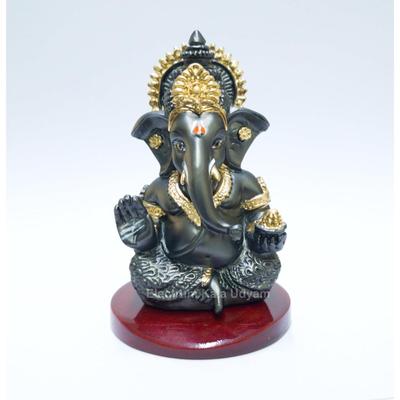 The Divine Aura of Ganesha Idol On MDF Base for Car Dashboard, Office Desk, and Festive Gifting