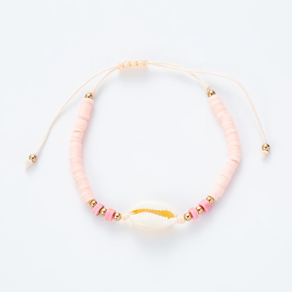 Natural Shell Pendant Bohemian Women's Fashion Party Handwoven Adjustable Summer Charm Beach Conch Jewelry Gift Bracelet