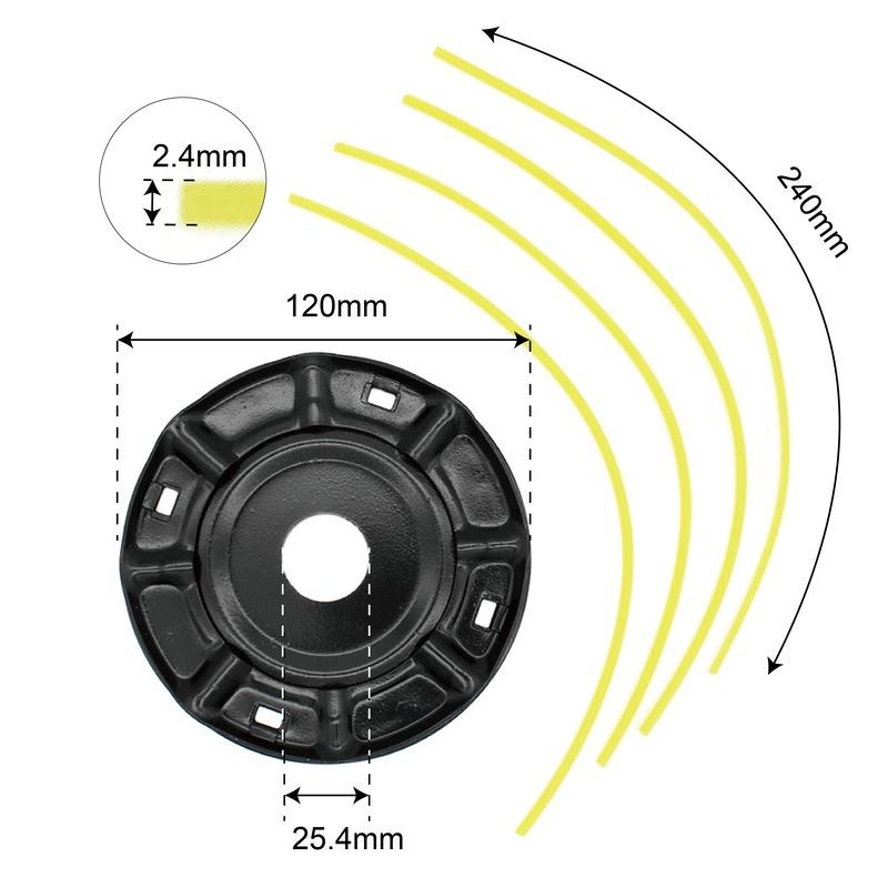 New Iron Strimmer Head with Four Lines for Brush Cutter Grass Trimmer