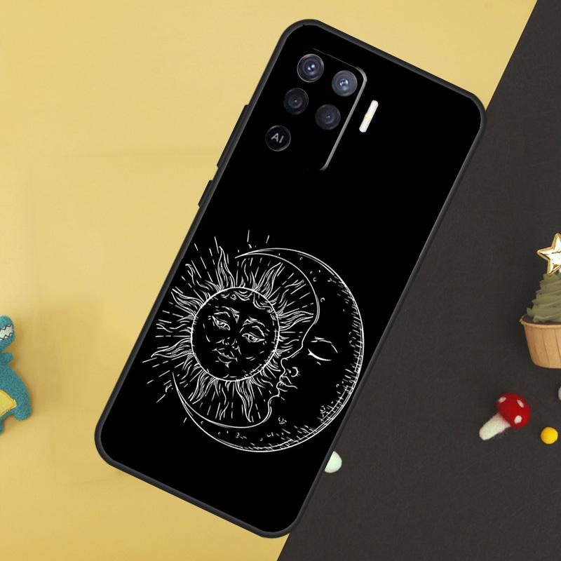 Sun Moons Star Signs Celestial Case For Oppo A60 A80 A40 A15 A16 A17 A57 A94 A74 A54 A76 A96 A18 A38 A58 A78 A98 A5 A6 Pro