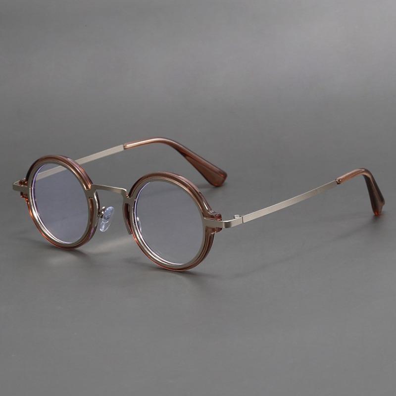 Trendy Round Frame Glasses New Vintage Women Men Small Frame Blue Light Blocking Eyeglasses Designer Luxury Eyewear