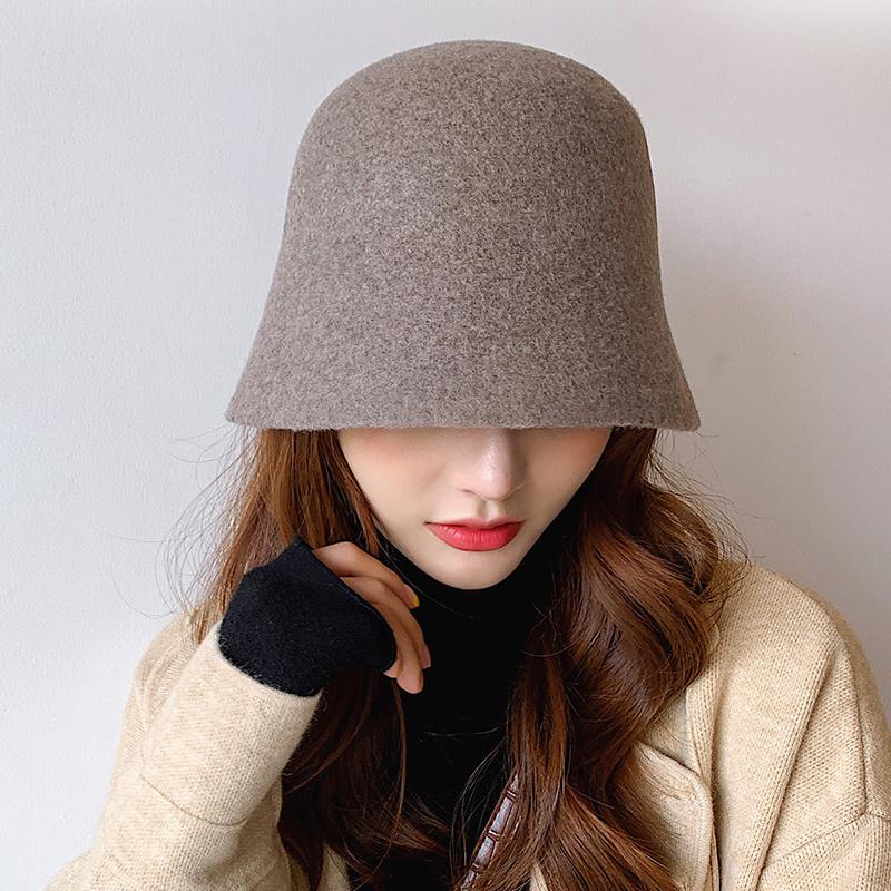 Trendy Warm Ladies Bucket Hat Winter Fashion Women Wool Hat