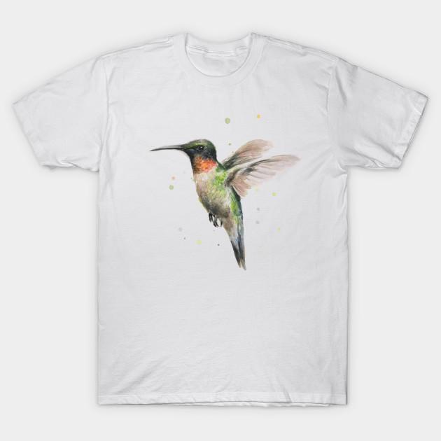 

Men Black Print T-shirt Hummingbird No-Cut Transfer Paper Print Cotton Tshirt M білий