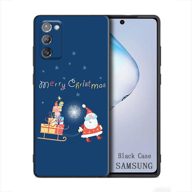 Merry Christmas Santa Claus Elk Samsung Galaxy A91 A73 A72 A71 A53 A52 A7 M62 M22 M30s M31s M33 M52 F23 F41 F42 5G 4G Phone Case