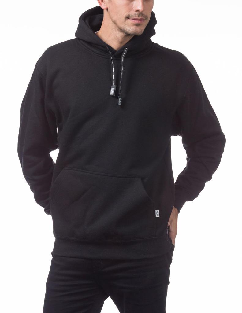 Pro Club Men's Heavyweight Pullover Hoodie (13oz), US Size: Large, Color: Black
