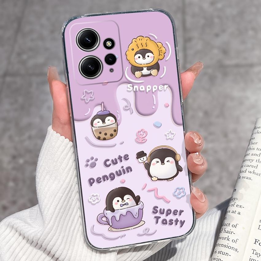 Luxury Transparent TPU Shockproof Phone Case For Redmi Note 12 11 11T Pro Plus 12S 11S 11SE 12Turbo Beautiful Girl Pattern Soft Casing For Redmi Cover