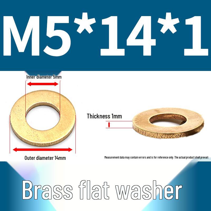 Brass and Copper Shim Washers: Sizes M2-M20