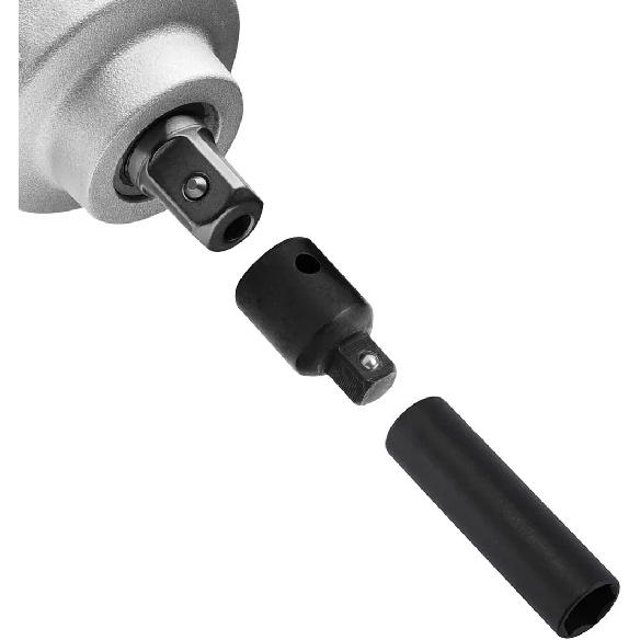 4PCS Impact Socket Adapter Reducer Set 1/2 3/8 1/4 Inch Use Wrenches Drills In Auto and Impact Driver Construction Work