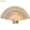Vintage Sandalwood Folding Fan, Hollow Carved Hand Fan for Wedding & Decor