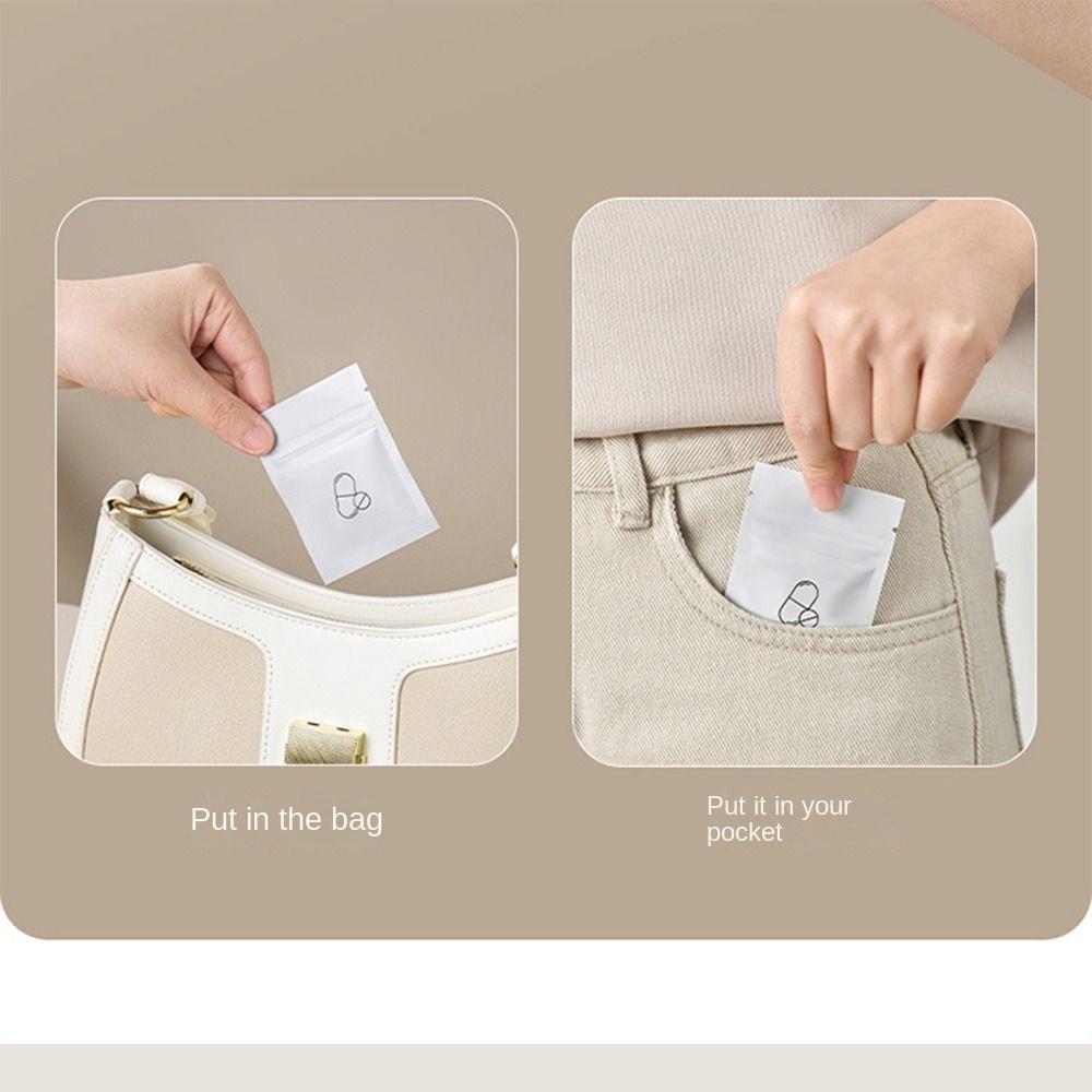 30Pcs Self Sealing Zippered Pill Pouch Medicine Storage Container  Travel Accessories