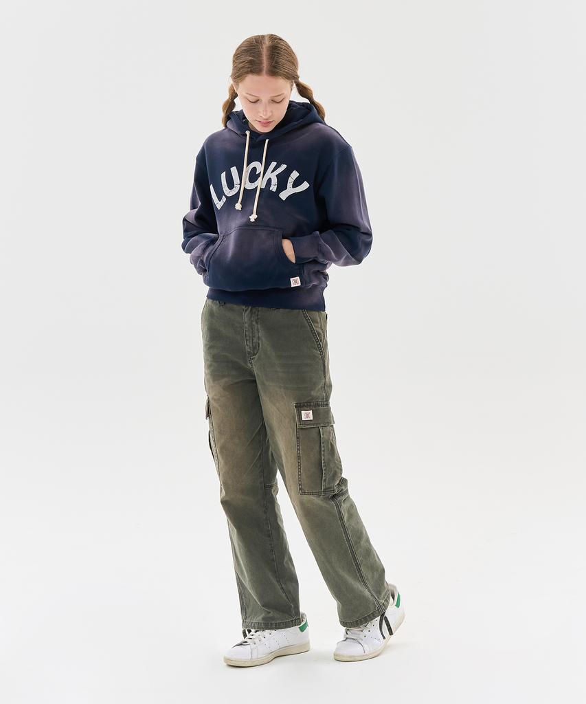 AECA Vintage Washing Cargo Wide Pants-Green