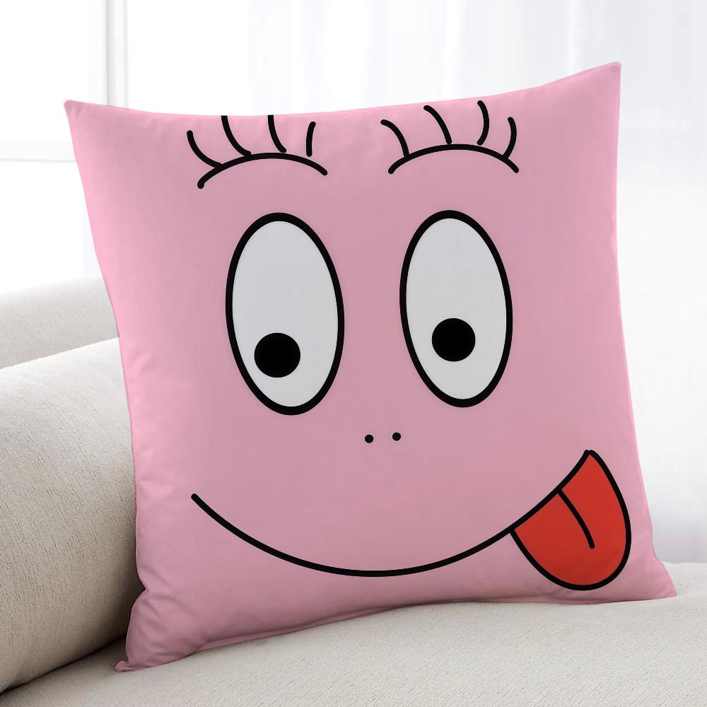 

Cute B-Barbapapa Cartoon cushion cover Home Bedding Sofa living Room pillowcase Simple Soft Skin Cushion Cover Party Gift 12x12Inch