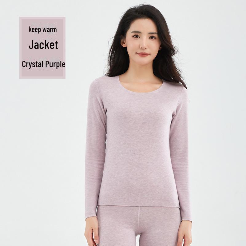 Women's Winter Velvet Silk Thermal Tops - Seamless, Thickened Cashmere for Autumn Warmth