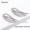 18K Gold Plated Brass Earwires Inlaid Zircon Earring Hooks Findings For DIY Earrings Making Supplies Accessories