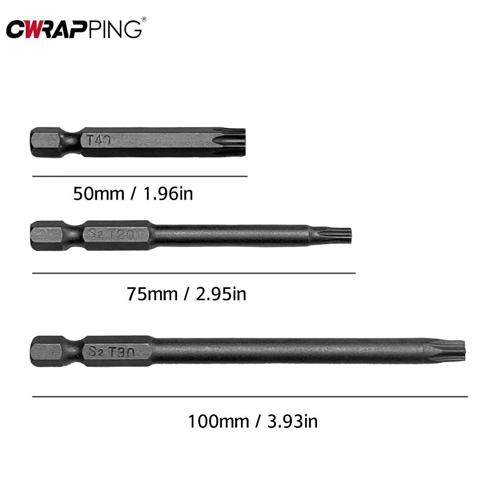 Car Tool Torx Security Head Screwdriver Drill Set Magnetic Extension Adapter Star Hex Spline Bit for Car Electric Drill 11/12pcs