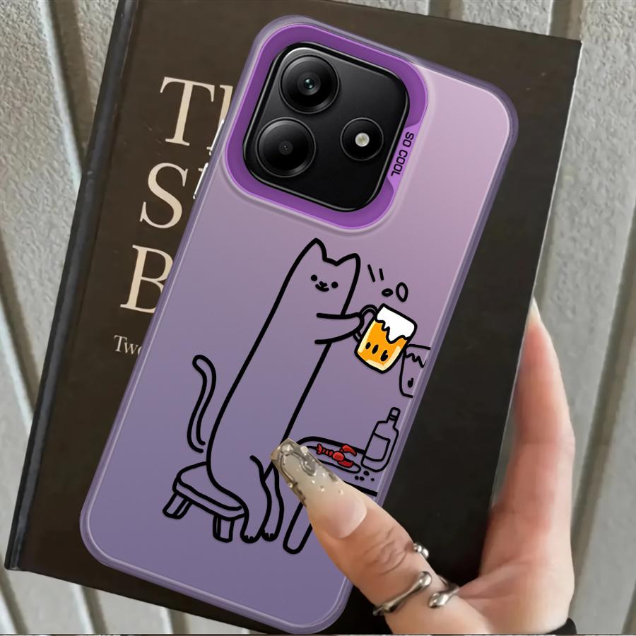 

Case for Xiaomi Redmi Note 14 11s 11 12 Pro 12s Note 13 Pro Plus Back Phone Cover Funny Cat Clear Couple Paired Redmi Note 12 Pro+